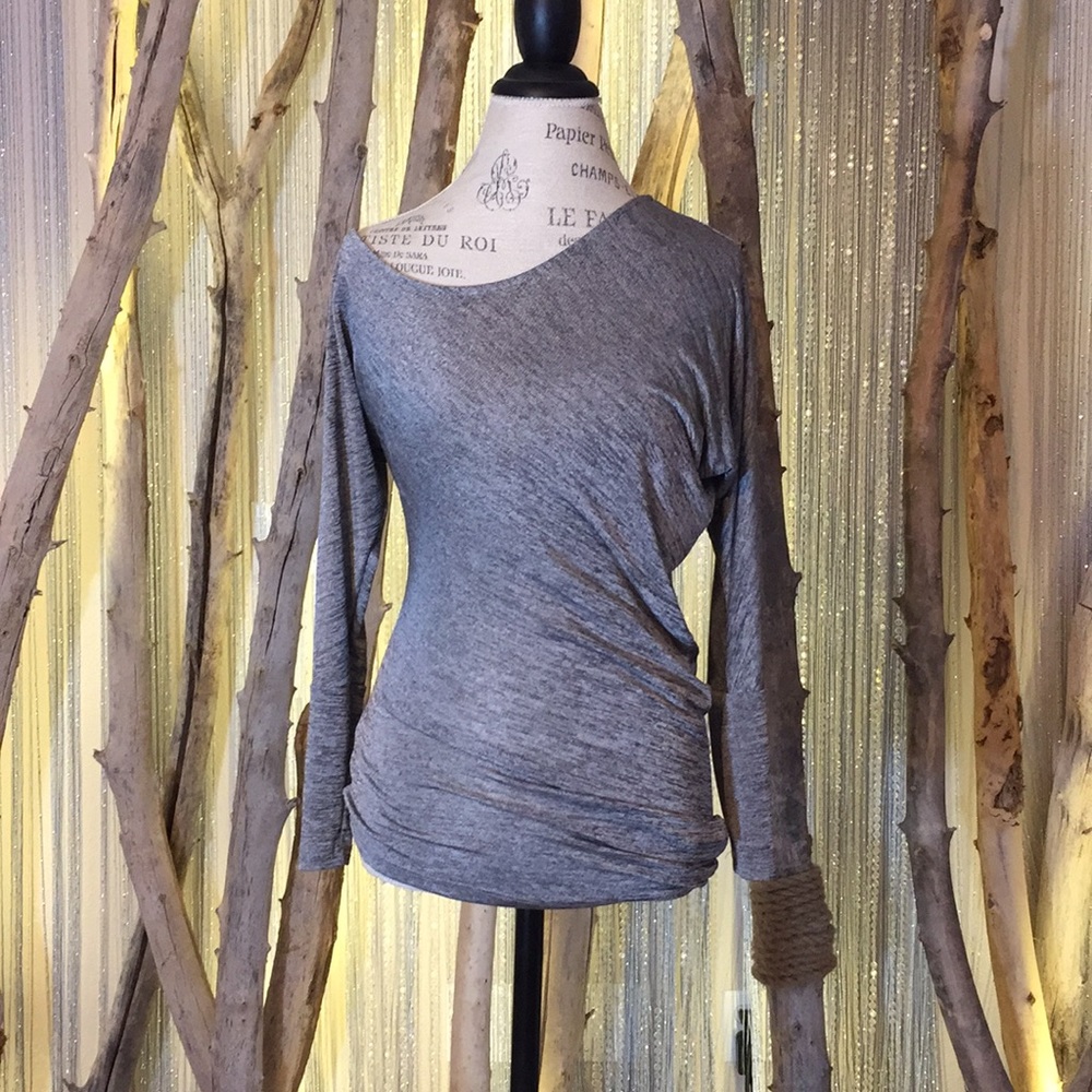 Bebe Top Sz XS Asymmetrical Neckline